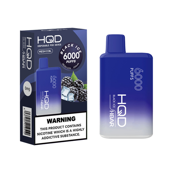 0mg HQD HBAR Disposable Vape Device 6000 Puffs-1