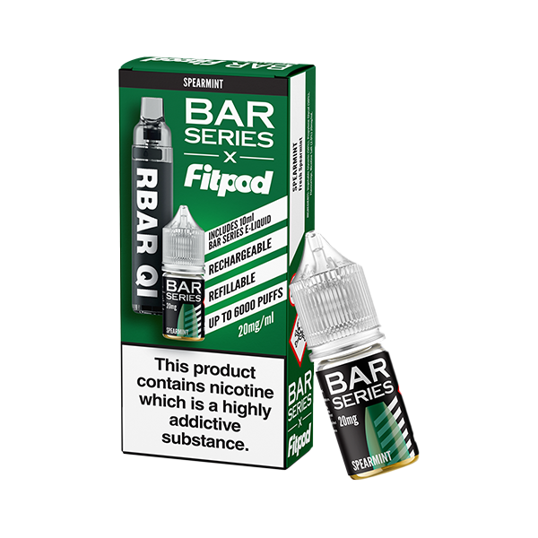 20mg Bar Series x Fitpod RBAR QI Refillable Disposable Vape - 10ml Nic Salt - 6000 Puffs (Buy 1 Get 1 Free)-1