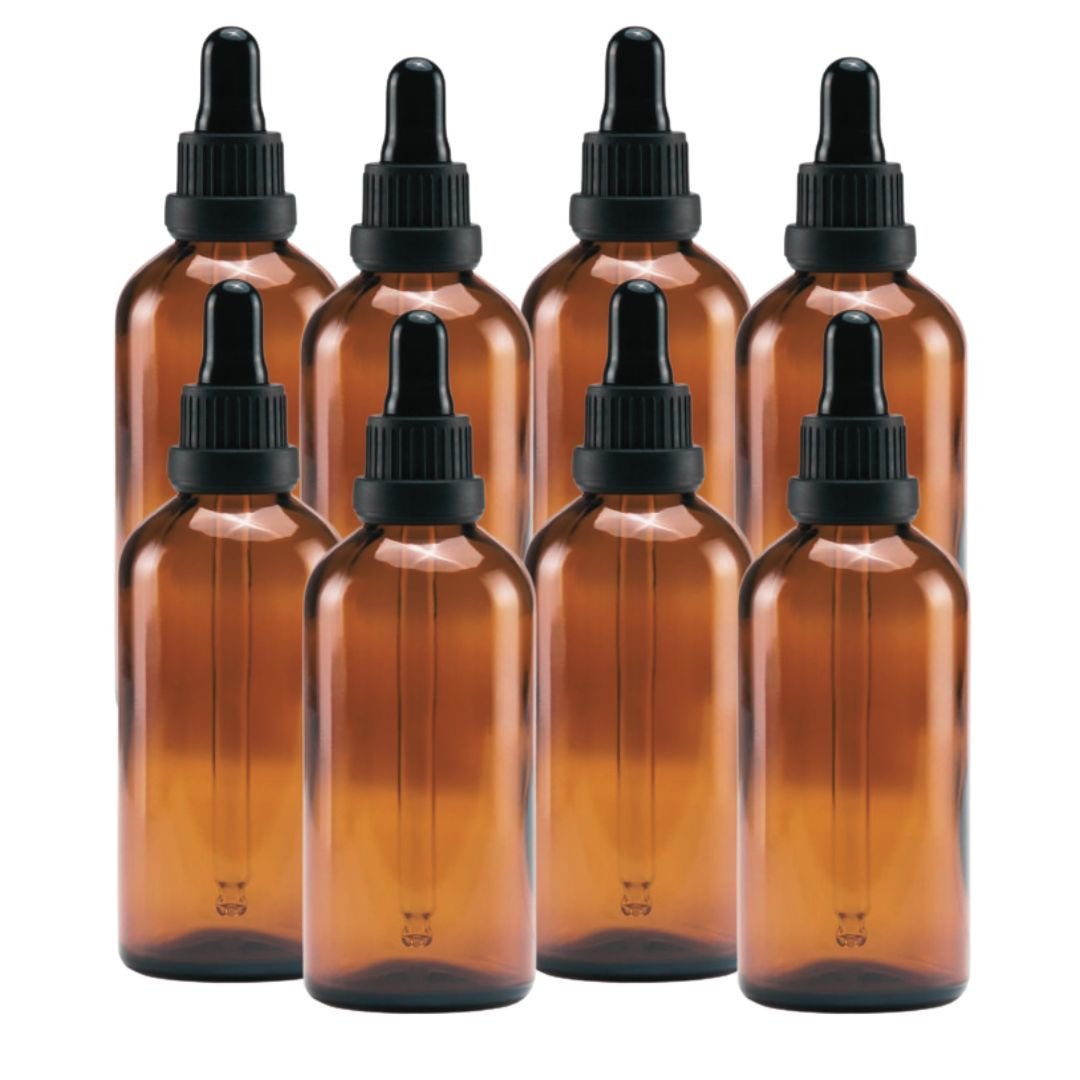 Bulk Empty Amber Glass Tincture Bottles 100ml-1